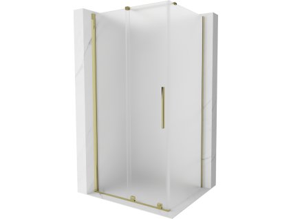 Posuvný sprchový kút Mexen Velar 130 x 85 cm, matný, zlatý - 871-130-085-31-50