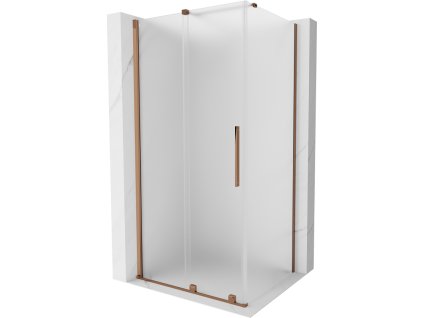 Posuvný sprchový kút Mexen Velar 130 x 85 cm, matný, ružové zlato - 871-130-085-31-55