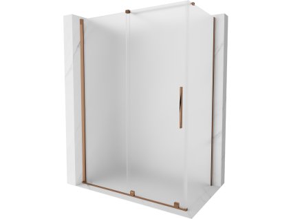 Posuvný sprchový kút Mexen Velar 140 x 85 cm, matný, ružové zlato - 871-140-085-31-55