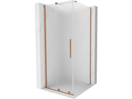 Posuvný sprchový kút Mexen Velar 110 x 110 cm, matný, brúsená meď - 871-110-110-31-65