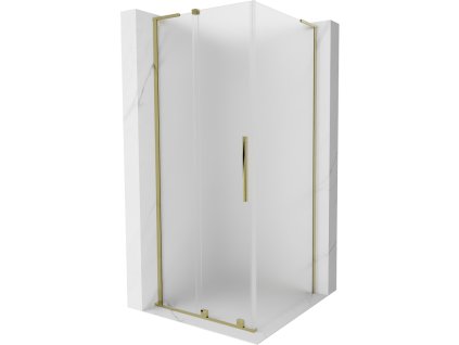 Posuvný sprchový kút Mexen Velar L 90 x 90 cm, matný, zlatý - 871-090-090-33-50