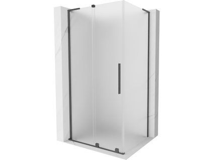 Posuvný sprchový kút Mexen Velar L 90 x 85 cm, matný, pištoľovo šedý kartáčovaný - 871-090-085-33-66