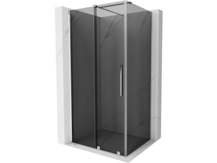 Posuvný sprchový kút Mexen Velar 120 x 110 cm, grafit, chróm - 871-120-110-41-01