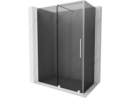 Posuvný sprchový kút Mexen Velar 150 x 85 cm, grafit, biely - 871-150-085-41-20