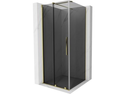 Posuvný sprchový kút Mexen Velar 120 x 120 cm, grafit, zlatá - 871-120-120-41-50