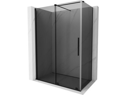 Posuvný sprchový kút Mexen Velar 160 x 100 cm, grafit, čierny - 871-160-100-41-70