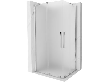 Posuvný sprchový kút Mexen Velar Duo 90 x 80 cm, matný, chróm - 871-090-080-32-01