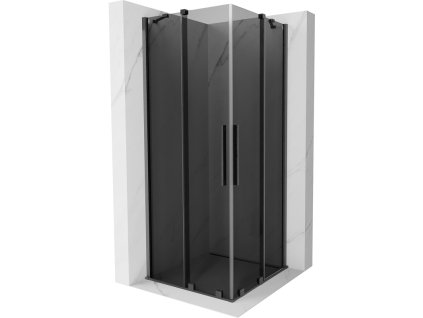 Mexen Velar Duo posuvný sprchový kút 80 x 80 cm, grafit, pištoľovo sivá kartáčovaná - 871-080-080-42-66
