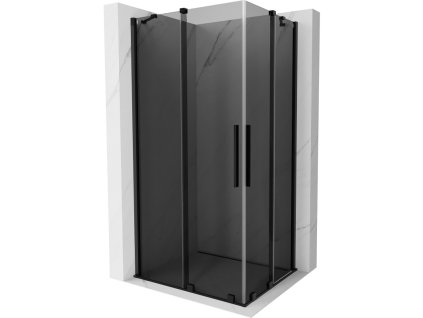 Posuvný sprchový kút Mexen Velar Duo 90 x 80 cm, grafit, čierny - 871-090-080-42-70