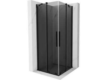Posuvný sprchový kút Mexen Velar Duo 90 x 90 cm, grafit, čierny - 871-090-090-42-70