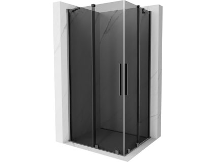 Posuvný sprchový kút Mexen Velar Duo 100 x 90 cm, grafit, pištoľový kov - 871-100-090-42-95