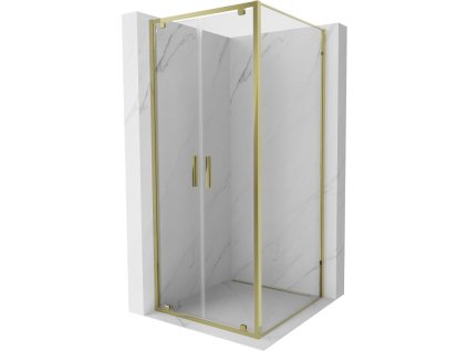 Mexen Exo výklopný sprchový kút 90 x 90 cm, transparentný, zlatý - 8182-090-090-50-00