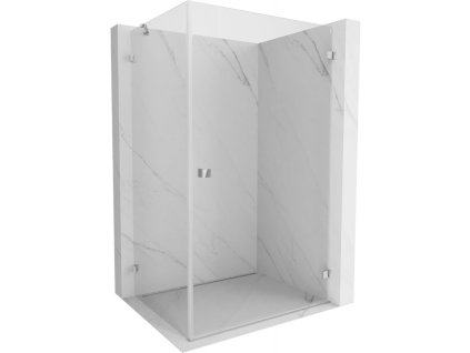 Mexen Lunar-B pravostranný výklopný sprchový kút 85 x 70 cm, priehľadný, chróm - 832-085-070-01-00-P