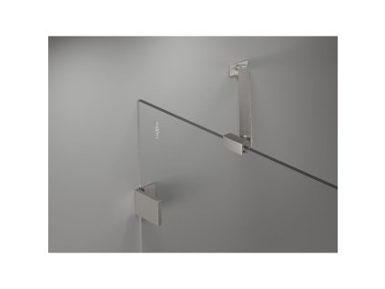 Mexen Lunar-B sklápací sprchový kút ľavý 85 x 70 cm, transparentný, brúsený nikel - 832-085-070-97-00-L