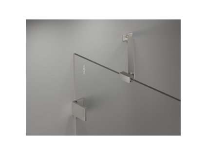 Mexen Lunar-B sklápací sprchový kút ľavý 100 x 70 cm, transparentný, brúsený nikel - 832-100-070-97-00-L