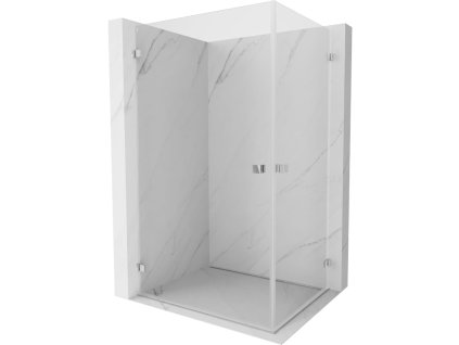 Mexen Lunar-B Duo výklopný sprchový kút 90 x 75 cm, priehľadný, chróm - 832-090L-075P-01-00