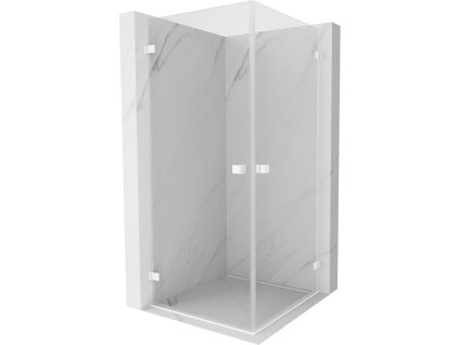 Mexen Lunar-B Duo výklopný sprchový kút 70 x 70 cm, priehľadný, biely - 832-070L-070P-20-00