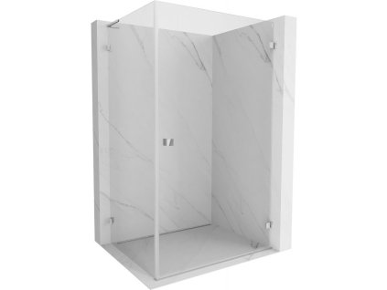 Mexen Lunar-B L pravostranný výklopný sprchový kút 95 x 70 cm, priehľadný, chróm - 832L-095-070-01-00-P