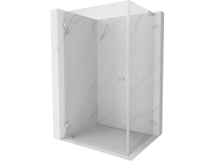 Mexen Lunar-B L sklápací sprchový kút ľavý 80 x 70 cm, transparentný, brúsený nikel - 832L-080-070-97-00-L