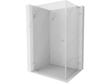 Mexen Lunar-B L sklápací sprchový kút ľavý 90 x 70 cm, transparentný, brúsený nikel - 832L-090-070-97-00-L