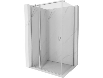 Mexen Mist T sklápací sprchový kút 80 x 70 cm, priehľadný, chróm - 8A4T-080-070-01-00