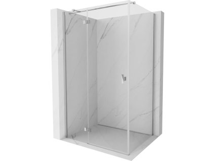 Mexen Mist-H T sklápací sprchový kút ľavý 90 x 95 cm, priehľadný, chróm - 8A5T-090-095-01-00-L