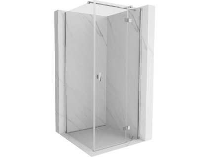 Mexen Mist-H T sklopný sprchový kút pravý 110 x 110 cm, priehľadný, chróm - 8A5T-110-110-01-00-P