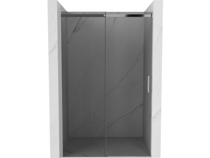 Mexen Omega sprchové dvere posuvné 140 cm, šedé sklo, chróm - 825-140-000-01-40