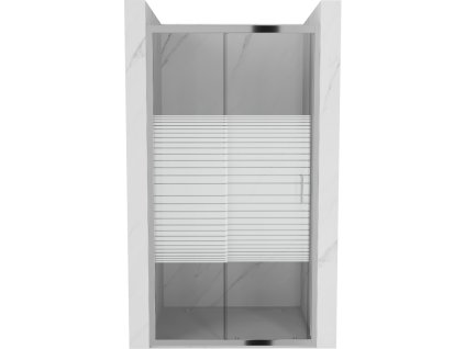 Mexen Apia sprchové dvere posuvné 120 cm, pásy, chróm - 845-120-000-01-20