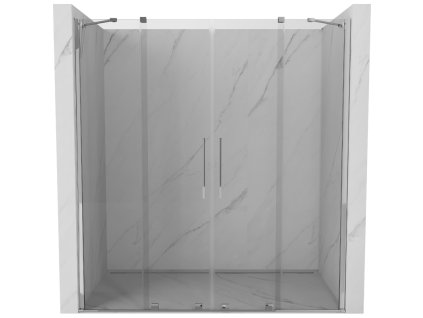 Posuvné sprchové dvere Mexen Velar Duo 180 cm, transparentné, chróm - 871-180-000-02-01