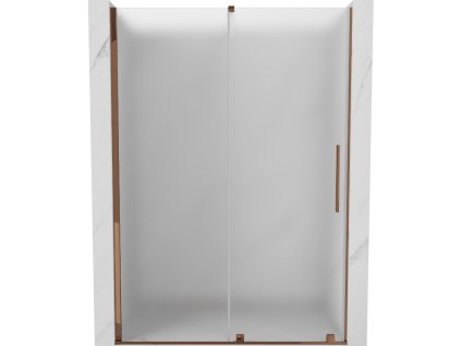 Posuvné sprchové dvere Mexen Velar 150 cm, matné, ružové zlato - 871-150-000-31-60