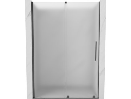 Posuvné sprchové dvere Mexen Velar 150 cm, matné, pištoľovo šedé, kartáčované - 871-150-000-31-66