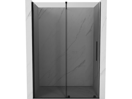 Posuvné sprchové dvere Mexen Velar 130 cm, grafit, čierna - 871-130-000-41-70