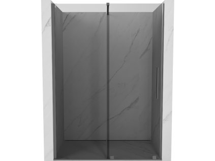 Posuvné sprchové dvere Mexen Velar 140 cm, grafit, pištoľový kov - 871-140-000-41-95