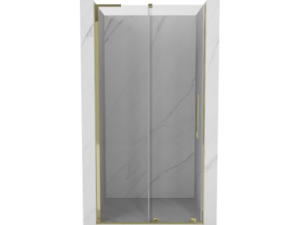 Posuvné sprchové dvere Mexen Velar L 110 cm, transparentné, zlaté - 871-110-003-01-50