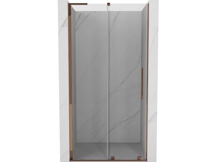 Posuvné sprchové dvere Mexen Velar L 100 cm, transparentné, ružové zlato - 871-100-003-01-60