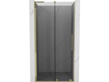 Posuvné sprchové dvere Mexen Velar L 120 cm, grafit, zlatá - 871-120-003-41-50