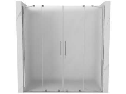Posuvné sprchové dvere Mexen Velar Duo 170 cm, matné, chróm - 871-170-000-32-01