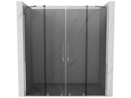 Posuvné sprchové dvere Mexen Velar Duo 170 cm, grafit, chróm - 871-170-000-42-01