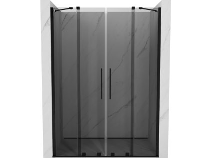 Posuvné sprchové dvere Mexen Velar Duo 140 cm, grafit, čierna - 871-140-000-42-70