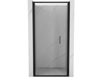 Mexen Exo skladacie sprchové dvere 90 cm, transparentné, čierne - 816-090-000-70-00