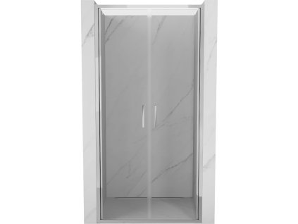 Mexen Exo výklopné dvojité sprchové dvere 100 cm, priehľadné, chróm - 814-100-000-01-00