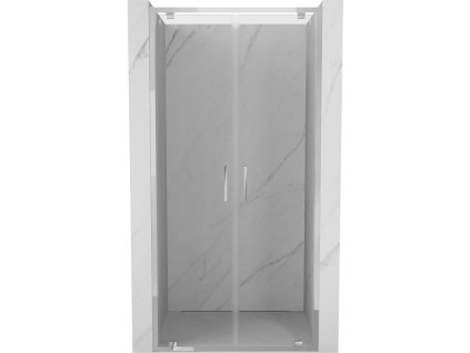 Dvojité výklopné sprchové dvere Mexen Exo 70 cm, transparentné, chróm - 8182-070-000-01-00