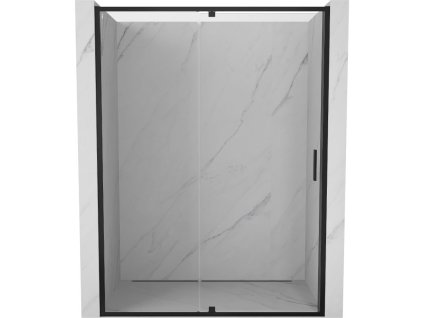Mexen Exo výklopné sprchové dvere 135 cm, transparentné, čierne - 819-135-000-70-00