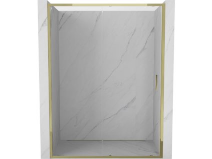 Posuvné sprchové dvere Mexen Exo 135 cm, transparentné, zlaté - 8151-135-000-50-00