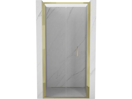 Mexen Exo skladacie sprchové dvere 60 cm, transparentné, zlaté - 816-060-000-50-00