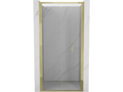 Mexen Exo skladacie sprchové dvere 100 cm, transparentné, zlaté - 816-100-000-50-00