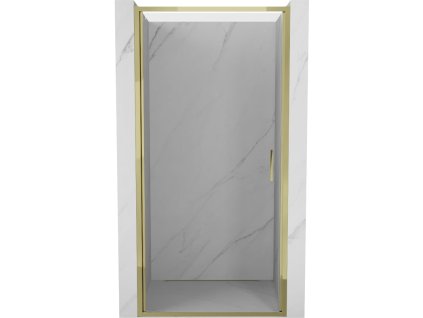 Mexen Exo výklopné sprchové dvere 70 cm, transparentné, zlaté - 817-070-000-50-00