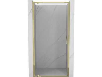 Mexen Exo výklopné sprchové dvere 60 cm, transparentné, zlaté - 8181-060-000-50-00