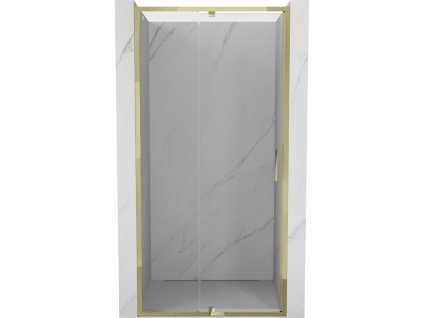 Mexen Exo výklopné sprchové dvere 115 cm, transparentné, zlaté - 819-115-000-50-00
